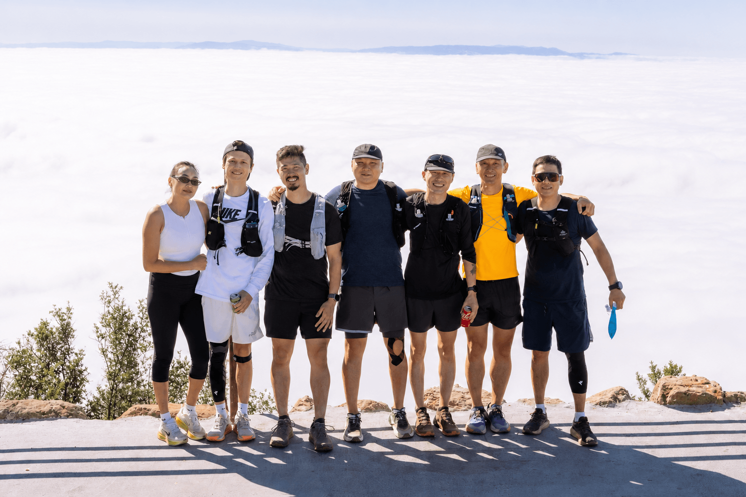Members of Iron Horse Running Club posing together after a trail run